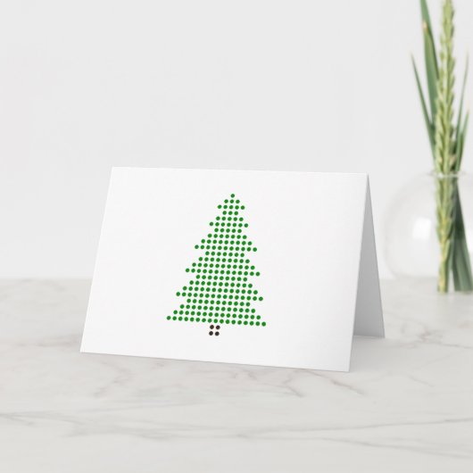Minimalistische Christmas Kaart Dot stijl kerstboo (Voorkant)