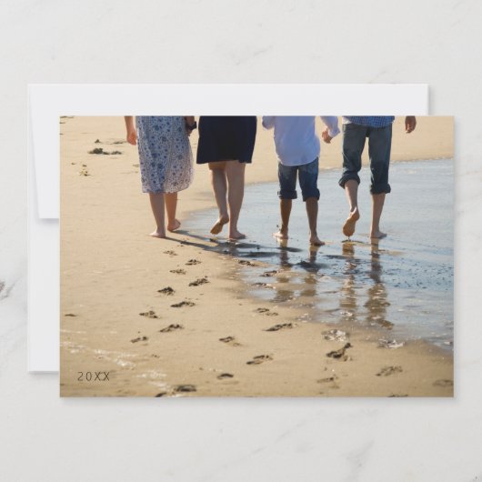 Minimalistische Christmas Photo Collage Kaart (Achterkant)