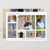 Minimalistische Christmas Photo Collage Kaart (Voorkant / Achterkant)