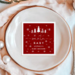 Minimalistische Christmas Red Santa Baby shower se Servet<br><div class="desc">Voeg een vleugje moderne elegantie toe aan uw baby shower met deze minimalistische Christmas Santa Baby shower servetten. Met een strak ontwerp met feestelijke kerstbomen, sneeuwvlokken en een delicaat script, zijn deze servetten ideaal voor een verfijnd baby shower met een vakantiethema. Personaliseer ze met een naam of evenement om uw...</div>
