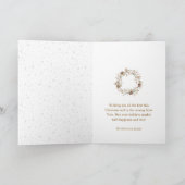 Minimalistische Christmas Wreath Holiday Kaart (Binnen)