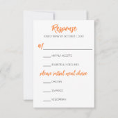 Minimalistische Chrysanthemum Bruiloft RSVP Kaart (Voorkant)