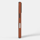 Minimalistische Cinnamon Brown Monogram Namen Hoes (Achterkant / Rechts)