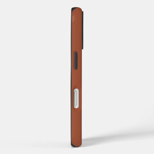 Minimalistische Cinnamon Brown Monogram Namen Hoes (Achterkant / Rechts)