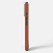 Minimalistische Cinnamon Brown Monogram Namen Hoes (Achterkant / Links)