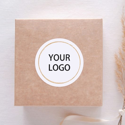 Minimalistische Circle Logo Classic Ronde Sticker