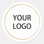 Minimalistische Circle Logo Classic Ronde Sticker (Voorkant)