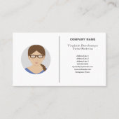 Minimalistische Circle Photo Visitekaartje (Voorkant)
