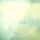 Minimalistische cirkel bedrijfsnaam branding raamsticker (Vel 3)