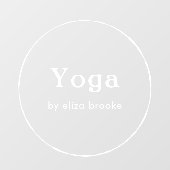 Minimalistische cirkel bedrijfsnaam branding raamsticker (Vel)