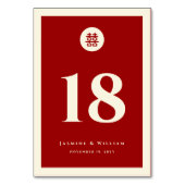 Minimalistische Cirkel dubbel geluk Chinese bruilo Kaart (Voorkant)