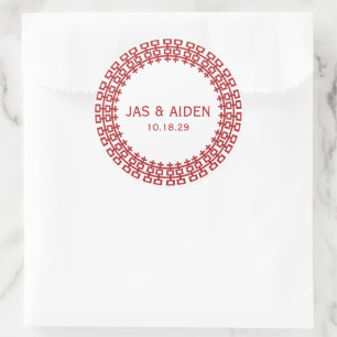 Minimalistische Cirkel dubbel geluk Chinese bruilo Ronde Sticker