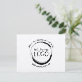 Minimalistische Cirkel Logo Aankoop Bedankkaart (Staand voorkant)