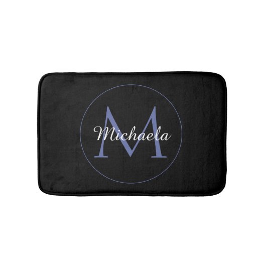 Minimalistische cirkel moderne monogram initiaal n badmat (Voorkant)