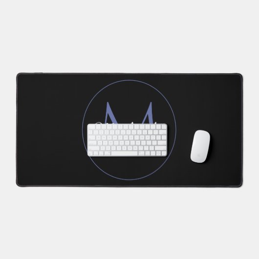 Minimalistische cirkel moderne monogram initiaal n bureaumat (Keyboard & Muis)