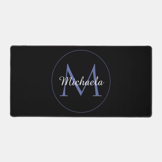 Minimalistische cirkel moderne monogram initiaal n bureaumat (Voorkant)