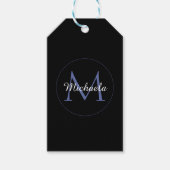 Minimalistische cirkel moderne monogram initiaal n cadeaulabel (Voorkant)
