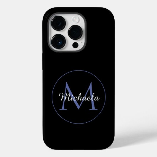 Minimalistische cirkel moderne monogram initiaal n Case-Mate iPhone case (Achterkant)