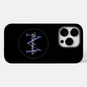Minimalistische cirkel moderne monogram initiaal n Case-Mate iPhone case (Achterkant (horizontaal))