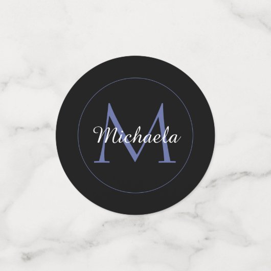 Minimalistische cirkel moderne monogram initiaal n confetti (Kleine voorkant)