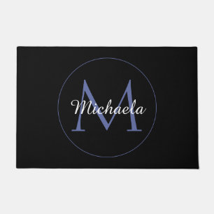 Minimalistische cirkel moderne monogram initiaal n deurmat