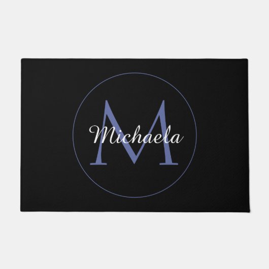 Minimalistische cirkel moderne monogram initiaal n deurmat (Voorkant)