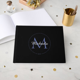 Minimalistische cirkel moderne monogram initiaal n gastenboek