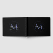 Minimalistische cirkel moderne monogram initiaal n gastenboek (Volledig)