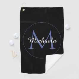 Minimalistische cirkel moderne monogram initiaal n golfhanddoek