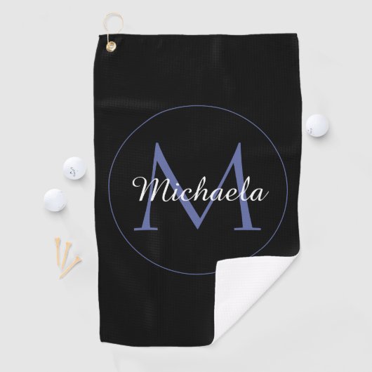 Minimalistische cirkel moderne monogram initiaal n golfhanddoek (Insitu)