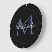 Minimalistische cirkel moderne monogram initiaal n grote klok (Hoek)