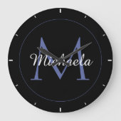 Minimalistische cirkel moderne monogram initiaal n grote klok (Voorkant)