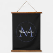 Minimalistische cirkel moderne monogram initiaal n hangend wandkleed (Voorkant)