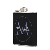 Minimalistische cirkel moderne monogram initiaal n heupfles (Links)