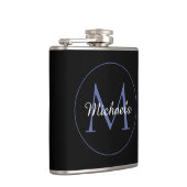 Minimalistische cirkel moderne monogram initiaal n heupfles (Rechts)