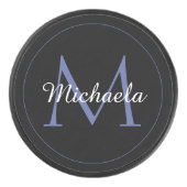 Minimalistische cirkel moderne monogram initiaal n hockey puck (Voorkant)