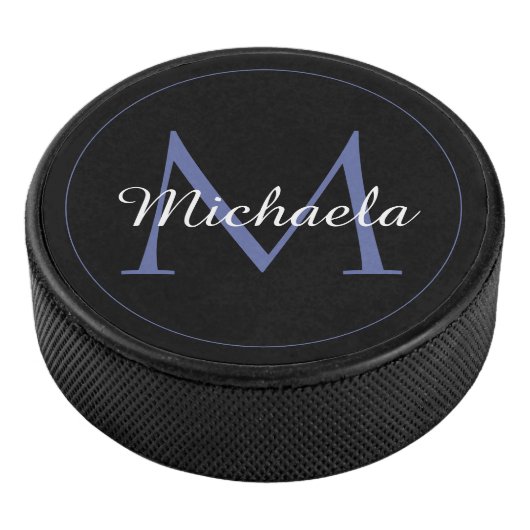 Minimalistische cirkel moderne monogram initiaal n hockey puck (3/4)