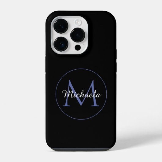 Minimalistische cirkel moderne monogram initiaal n iPhone hoesje (Achterkant)