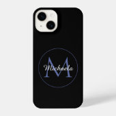 Minimalistische cirkel moderne monogram initiaal n iPhone hoesje (Achterkant)