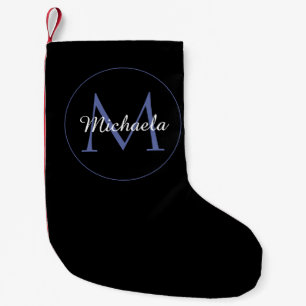 Minimalistische cirkel moderne monogram initiaal n kleine kerstsok