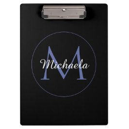 Minimalistische cirkel moderne monogram initiaal n klembord