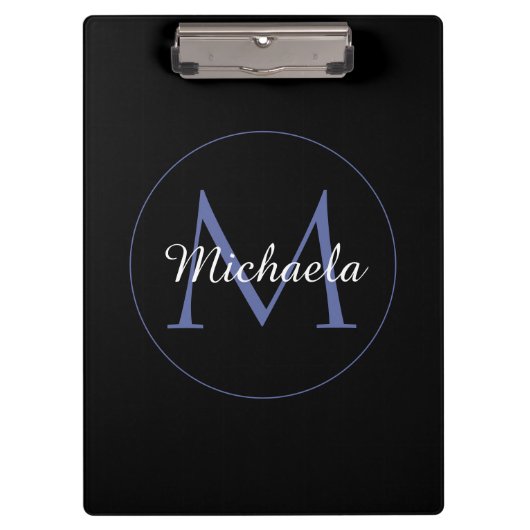 Minimalistische cirkel moderne monogram initiaal n klembord (Voorkant)