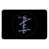 Minimalistische cirkel moderne monogram initiaal n magneet (Horizontaal)