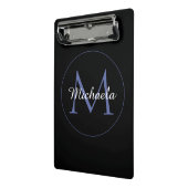 Minimalistische cirkel moderne monogram initiaal n mini klembord (Angled2)