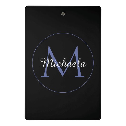 Minimalistische cirkel moderne monogram initiaal n mini klembord (Achterkant)