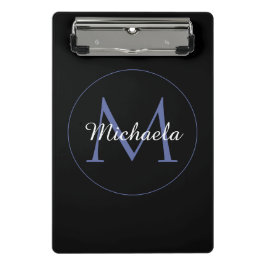 Minimalistische cirkel moderne monogram initiaal n mini klembord