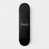 Minimalistische cirkel moderne monogram initiaal n persoonlijk skateboard (Voorkant)