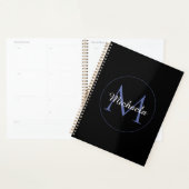 Minimalistische cirkel moderne monogram initiaal n planner (Display)