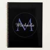 Minimalistische cirkel moderne monogram initiaal n planner (Voorkant)