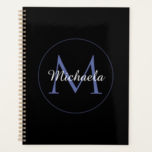 Minimalistische cirkel moderne monogram initiaal n planner (Voorkant)